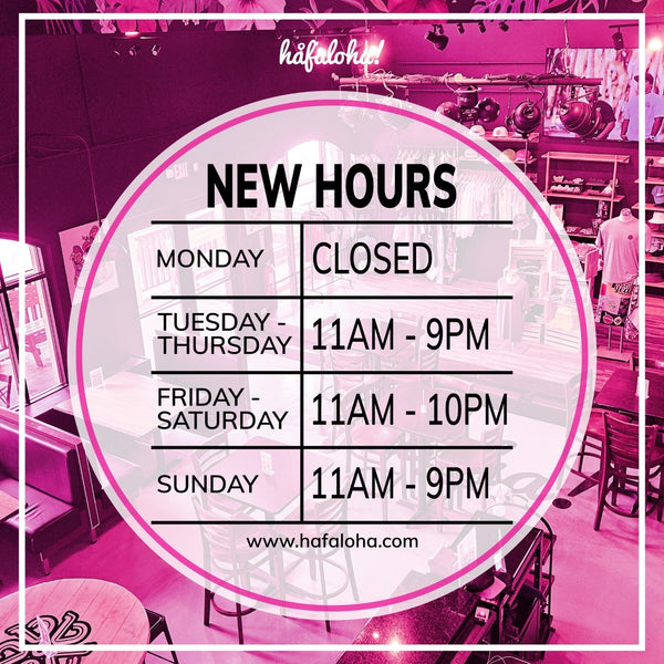 New Store Hours!
