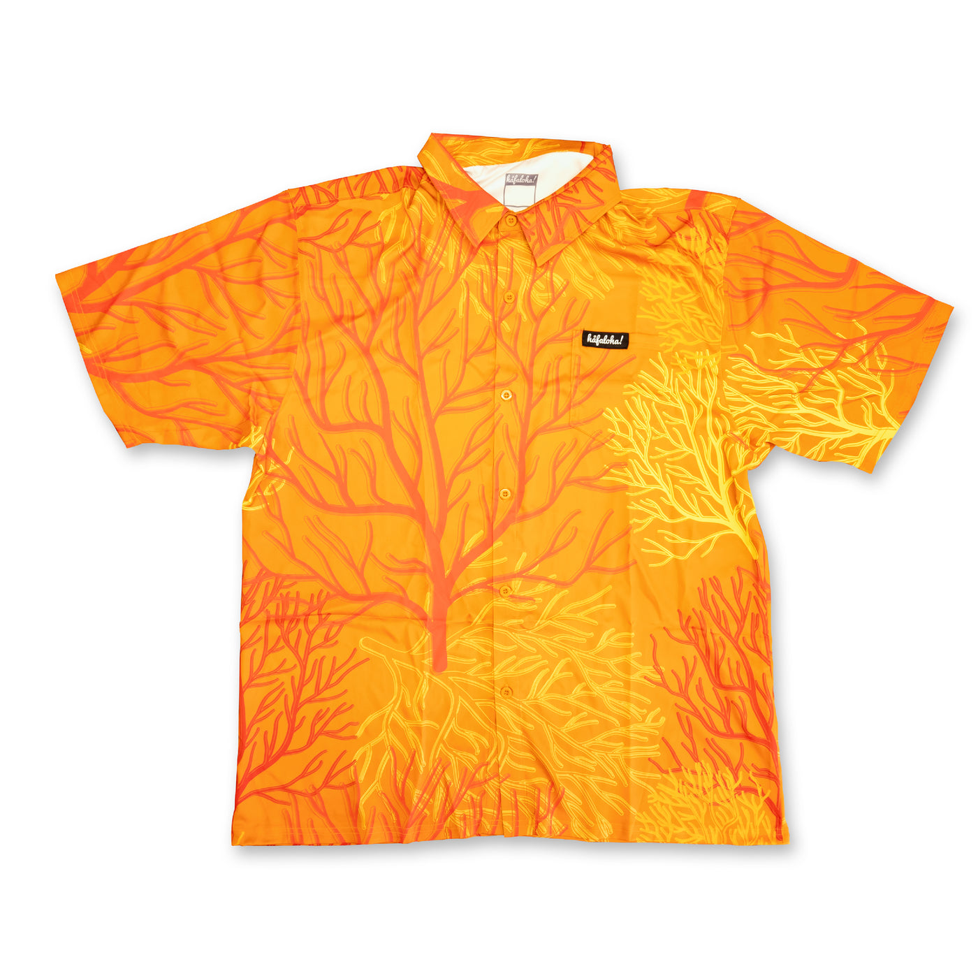 Fire Coral Button Up