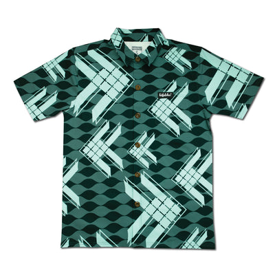 Woven Fish Button Up