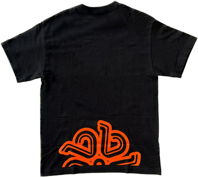 "High Viz" design, black t-shirt, back
