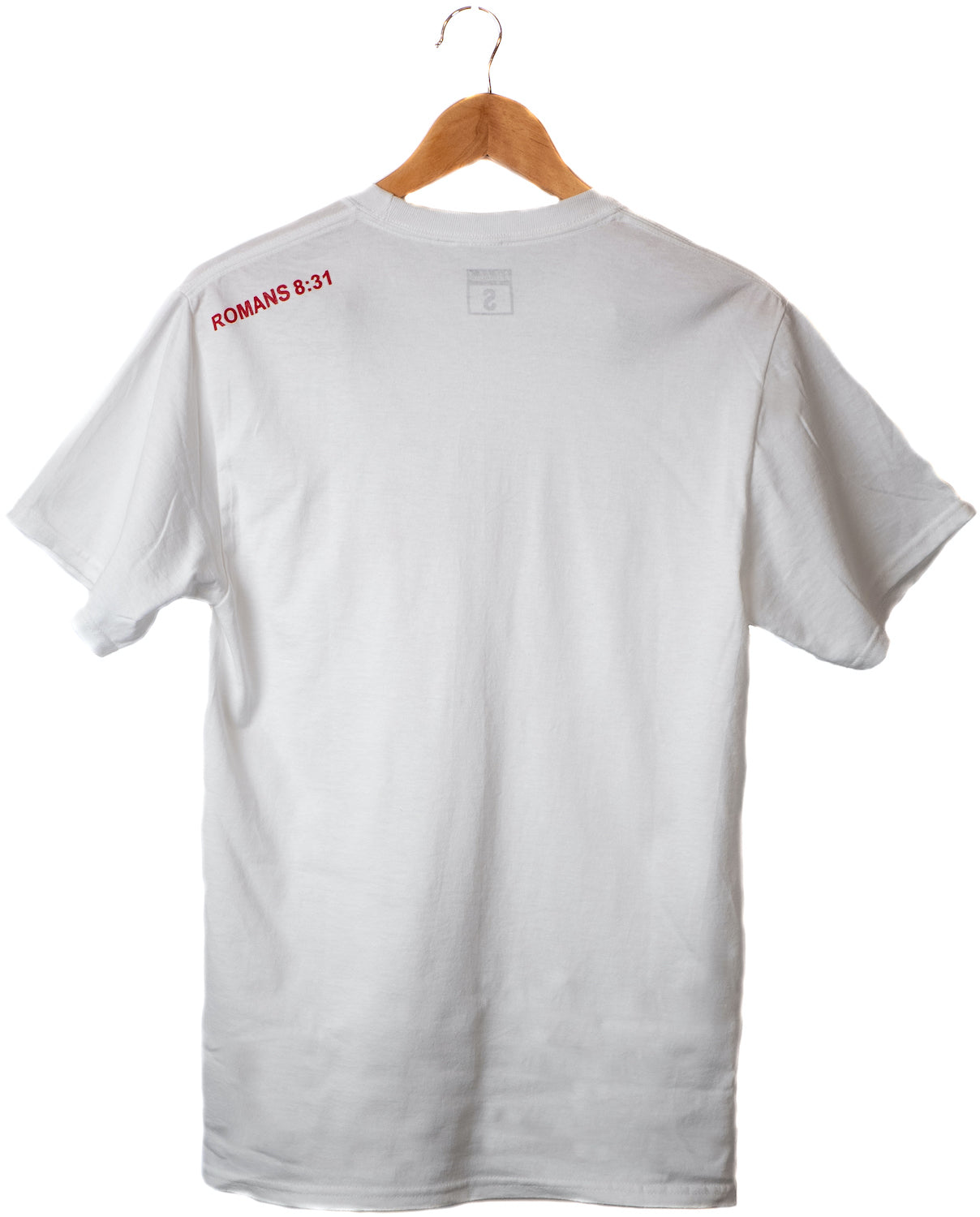"Be Bold" design, White tee, adult back