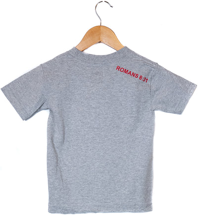 "Be Bold" design, Gray tee, youth/toddler back