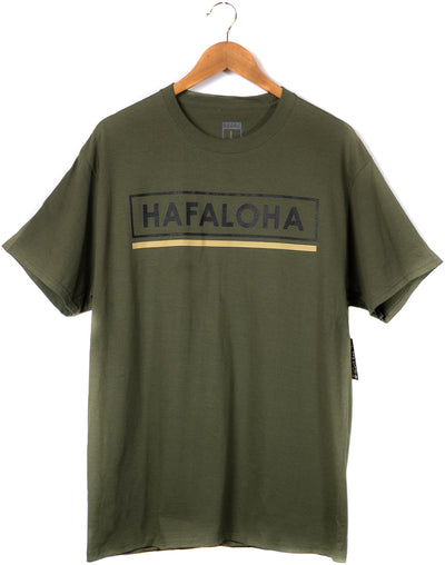 "Be Bold" design, Military Green tee, adult front