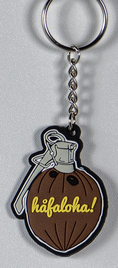 Coconut Grenade Rubber Keychain from Håfaloha