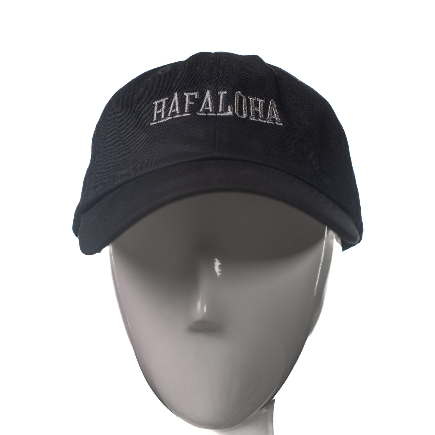 Black "Iconic Bold Dad Cap," Front, by Håfaloha