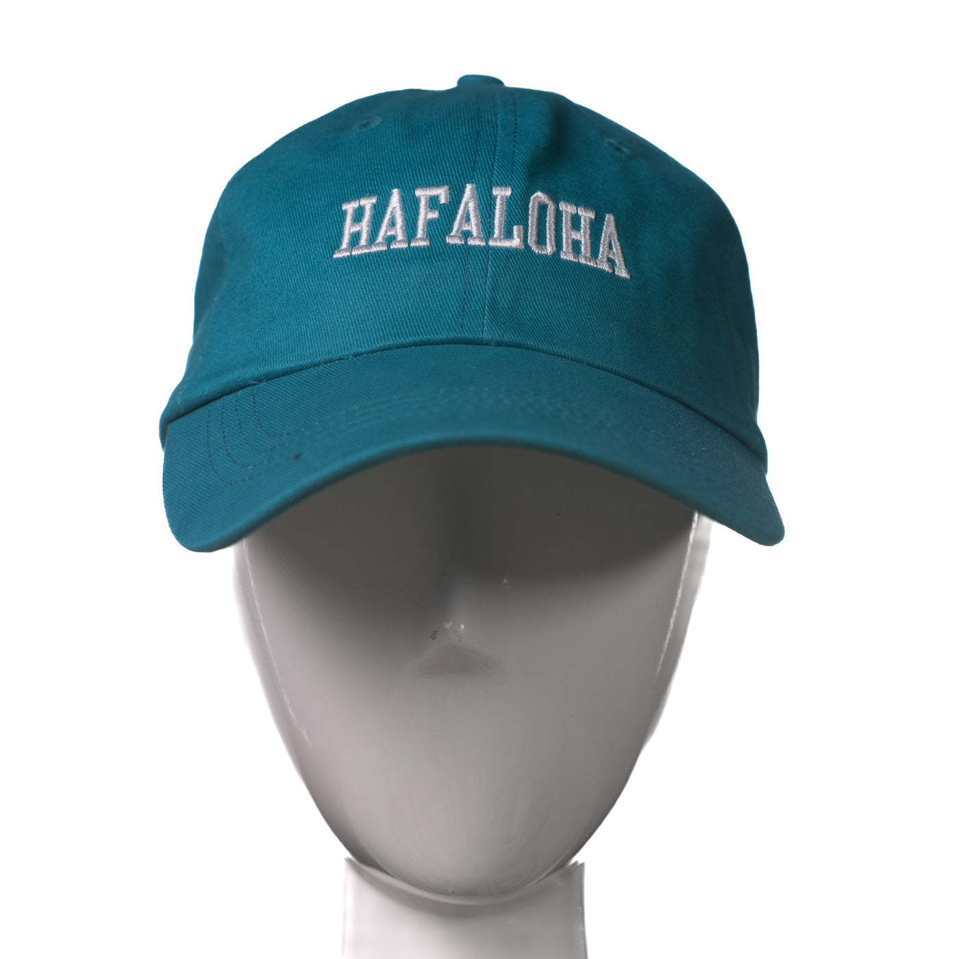 Teal "Iconic Bold Dad Cap," Front, by Håfaloha