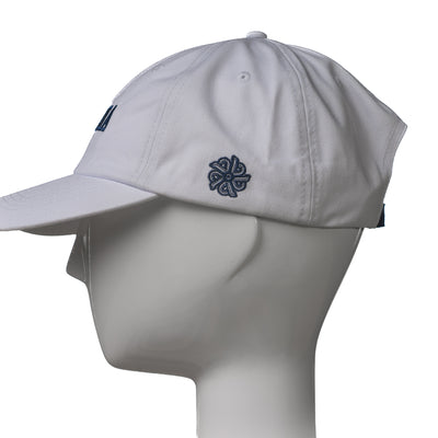 White "Iconic Bold Dad Cap," Side, by Håfaloha