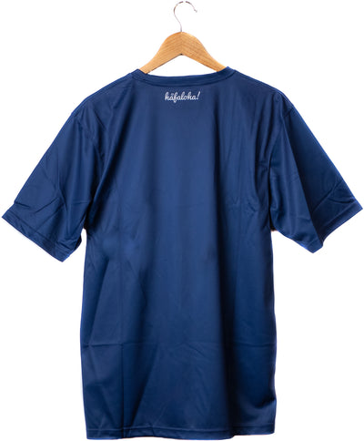"Nami" design, Navy Blue pocket tee, back