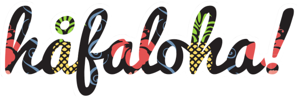 Pineapple Script Sticker, from Håfaloha