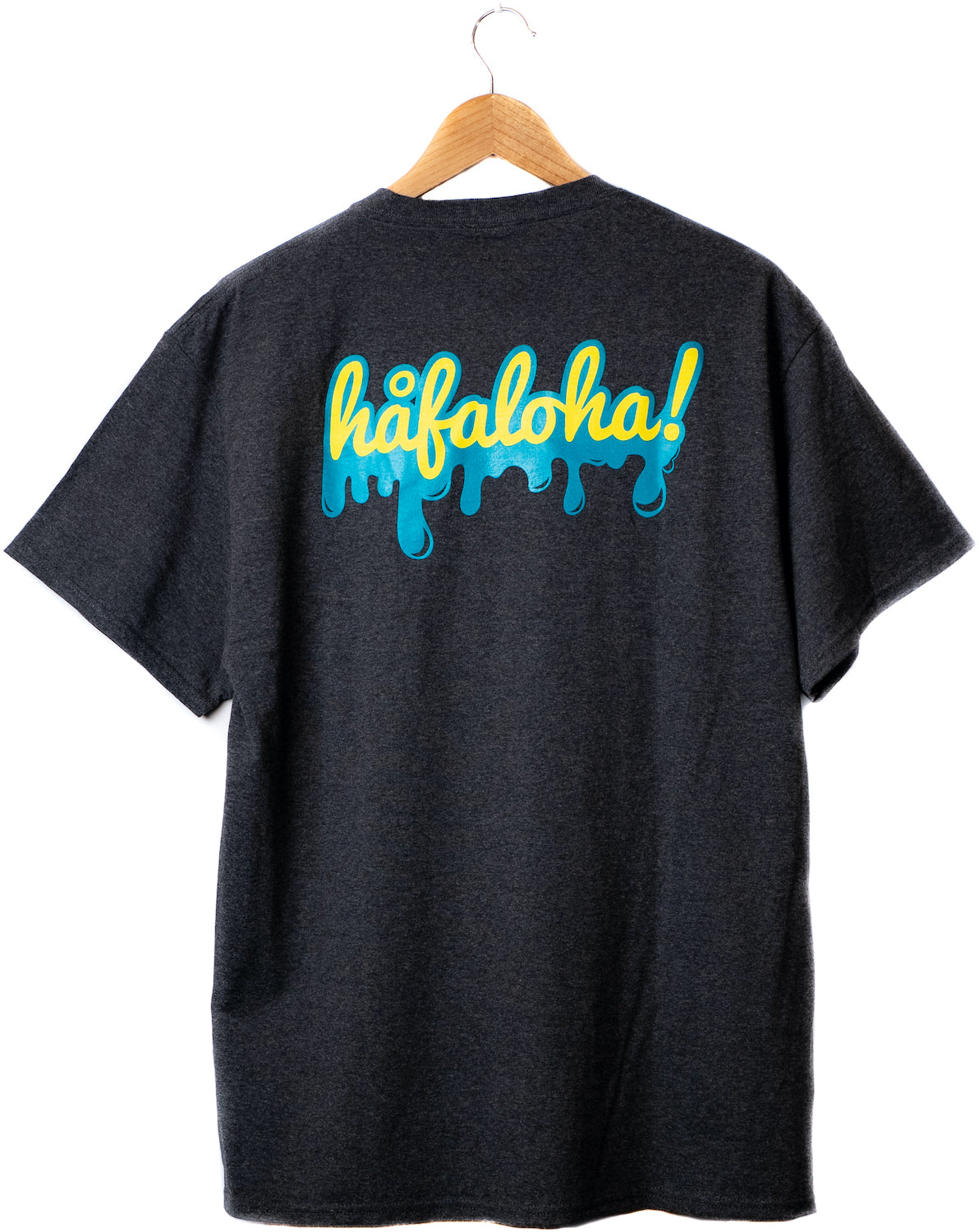 "Seal Flavor" design, Dark Gray tee, back
