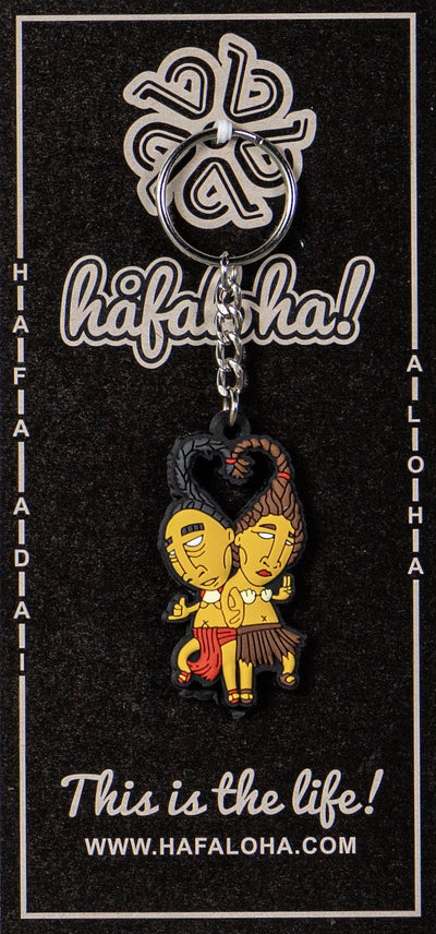 Two Lovahs Rubber Keychain from Håfaloha