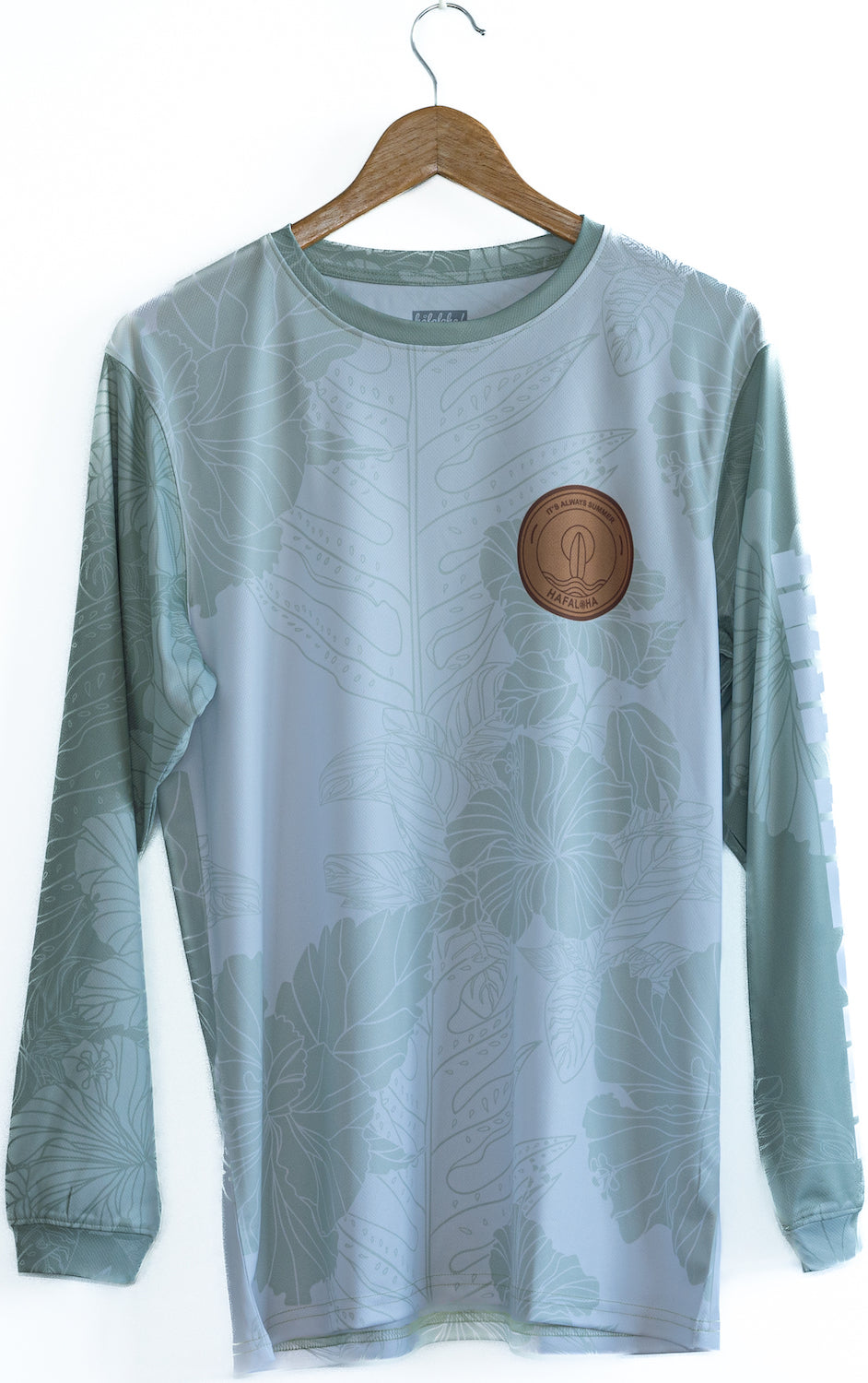 "Wave Rider" design, dri-fit long-sleeve, front